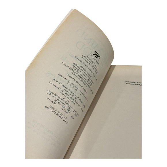 Vintage The Mind of God Paul Davies Science Philosophy Cosmology Paperback Book - Picture 3 of 9